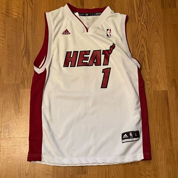 Miami Heat Chris Bosh Basketball Jersey by Adidas Youth Boys Size: Large - Picture 1 of 3